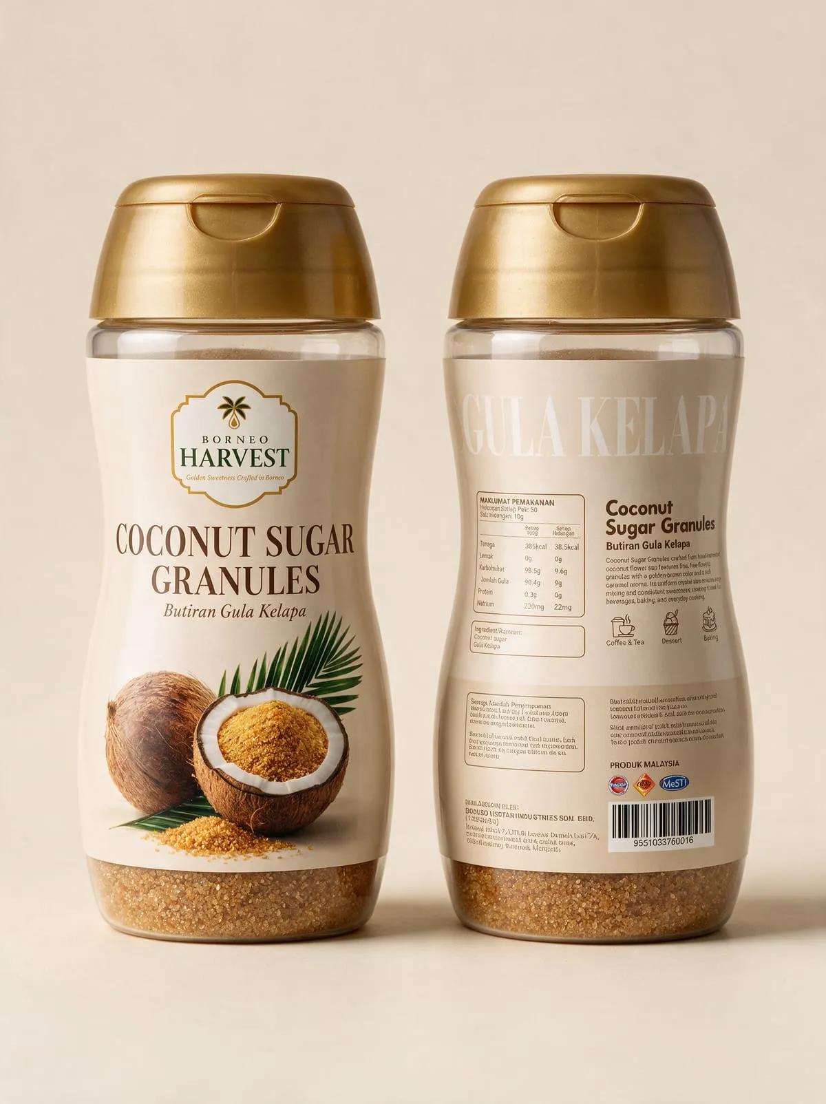 Borneo Harvest coconut sugar granules pouch