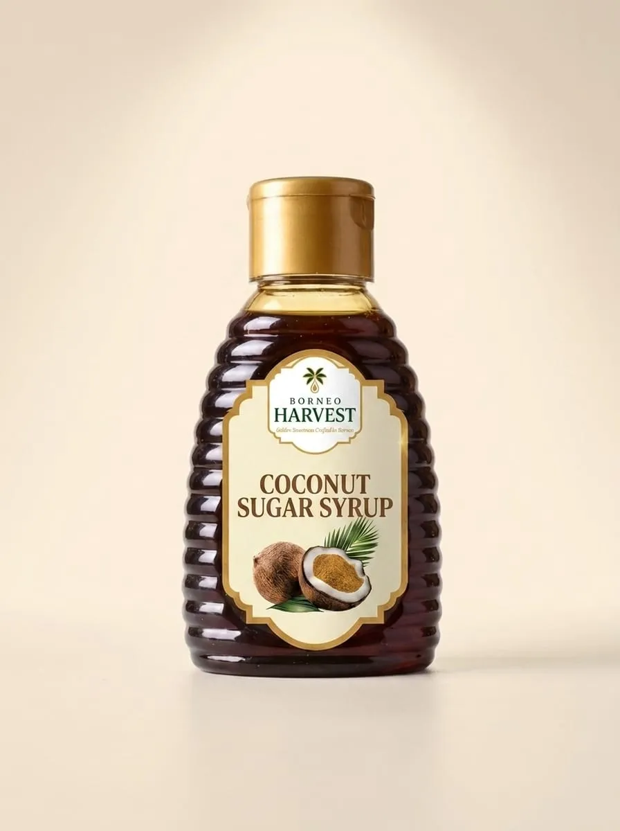Borneo Harvest coconut sugar syrup bottle